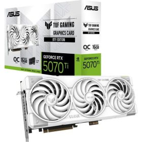   ASUS TUF Gaming GeForce RTX 5070 Ti White 16GB GDDR7 256bit (TUF-RTX5070TI-O16G-BTF-WHITE/90YV0N60-M0NA00) Videokártya