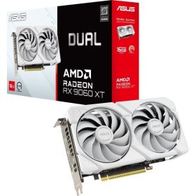   ASUS Radeon RX 9060 XT Dual White 16GB GDDR6 128bit (DUAL-RX9060XT-16G-WHITE/90YV0LG3-M0NA00) Videokártya