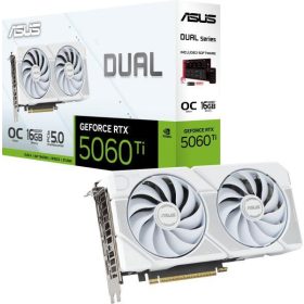   ASUS GeForce RTX 5060 Ti Dual OC White 16GB GDDR7 128bit (DUAL-RTX5060TI-O16G-WHITE/90YV0MH6-M0NA00) Videokártya