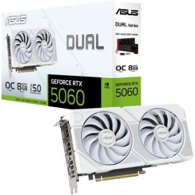   ASUS GeForce RTX 5060 Dual OC White 8GB GDDR7 128bit (DUAL-RTX5060-O8G-WHITE/90YV0N15-M0NA00) Videokártya