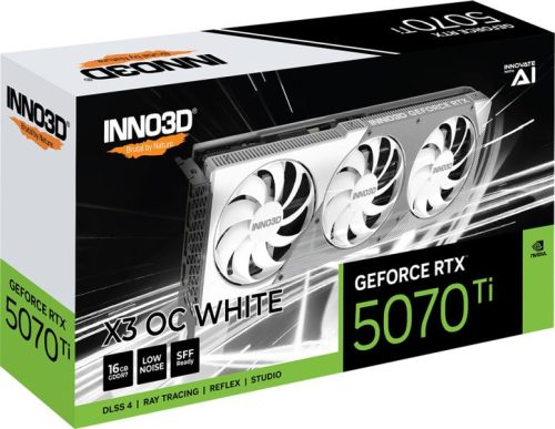 Inno3D GeForce RTX 5070 Ti X3 OC White 16GB GDDR7 256bit (N507T3-16D7X-176068W) Videokártya