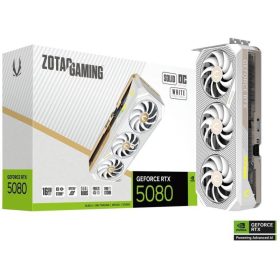   ZOTAC GeForce RTX 5080 Solid OC White Edition 16GB GDDR7 256bit (ZT-B50800Q-10P) Videokártya